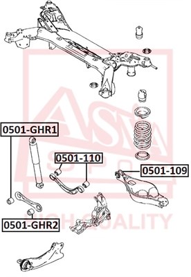 Сайлентблок, рычаг независимой подвески колеса <b>ASVA 0501110</b> - изображение