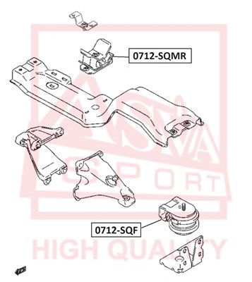 Опора двигателя <b>ASVA 0712SQF</b> - изображение Опора двигателя <b>ASVA 0712SQF</b> - изображение
