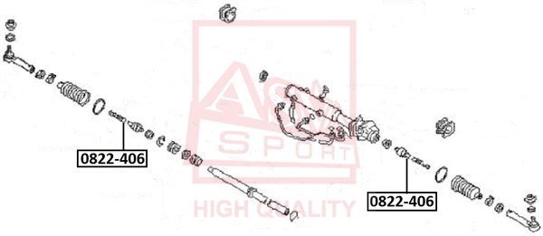 Тяга рулевая / шарнир осевой <b>ASVA 0822406</b> - изображение