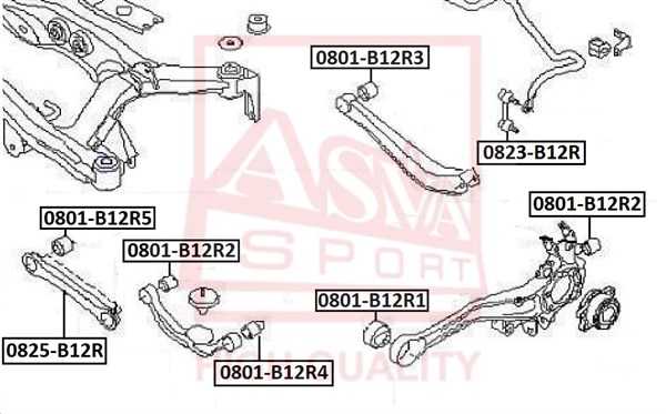Рычаг независимой подвески колеса, подвеска колеса <b>ASVA 0825B12R</b> - изображение