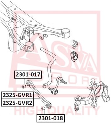 Сайлентблок, рычаг независимой подвески колеса <b>ASVA 2301018</b> - изображение Сайлентблок, рычаг независимой подвески колеса <b>ASVA 2301018</b> - изображение