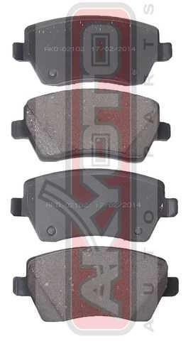 Колодки тормозные дисковые передние <b>ASVA AKD02102</b> - изображение 1