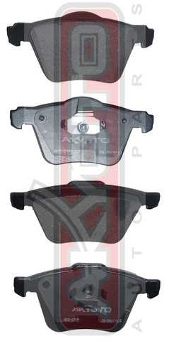 Колодки тормозные дисковые передние <b>ASVA AKD0357</b> - изображение 1