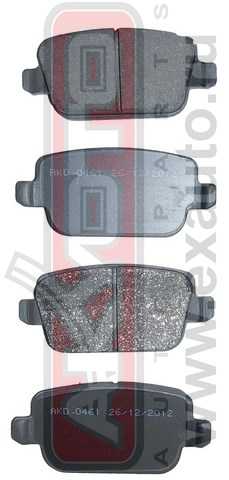 Колодки тормозные задние дисковые <b>ASVA AKD0461</b> - изображение