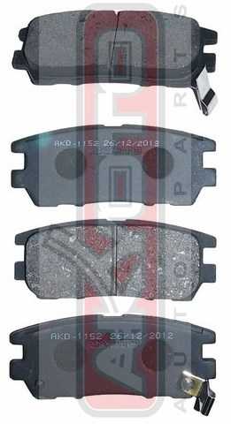Колодки тормозные дисковые задние <b>ASVA AKD1152</b> - изображение 1