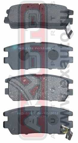 Колодки тормозные дисковые задние <b>ASVA AKD1152</b> - изображение