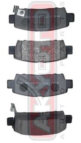 Колодки тормозные дисковые задние <b>ASVA AKD1171</b> - изображение 1