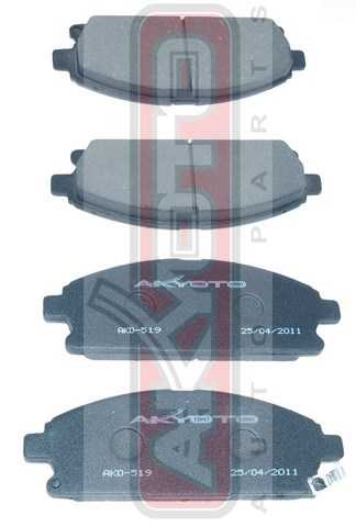 Колодки тормозные дисковые передние <b>ASVA AKD1189</b> - изображение 1