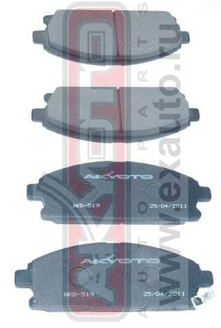 Колодки тормозные дисковые передние <b>ASVA AKD1189</b> - изображение