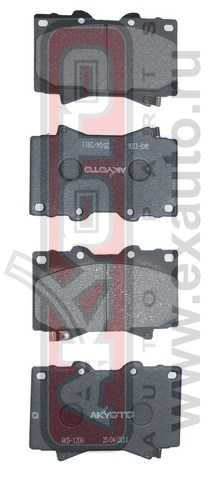 Колодки тормозные дисковые передние <b>ASVA AKD1206</b> - изображение