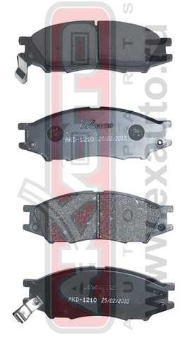 Колодки тормозные дисковые передние <b>ASVA AKD1210</b> - изображение