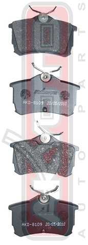 Колодки тормозные дисковые задние <b>ASVA AKD8109</b> - изображение 1