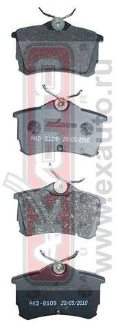 Колодки тормозные дисковые задние <b>ASVA AKD8109</b> - изображение