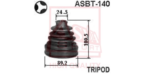 Пыльник шруса внутр. [12] <b>ASVA ASBT140</b> - изображение