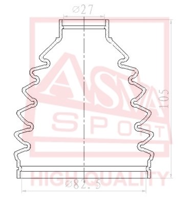 Пыльник шрус OB 12 <b>ASVA ASBTFD</b> - изображение