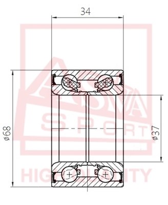 Подшипник ступичный задний (37X68X34) ремкомплект <b>ASVA DAC37680034</b> - изображение