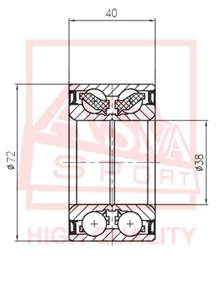 Подшипник ступичный <b>ASVA DAC38720040</b> - изображение