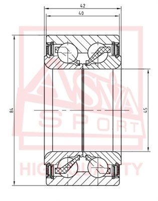 Подшипник ступичный <b>ASVA DAC4584004240</b> - изображение