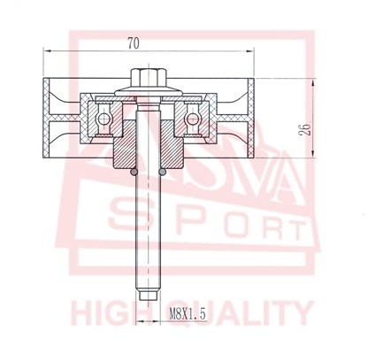 Ролик обводной <b>ASVA FDBP018</b> - изображение