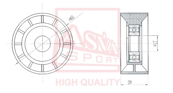 Ролик натяжной <b>ASVA FDBP020</b> - изображение
