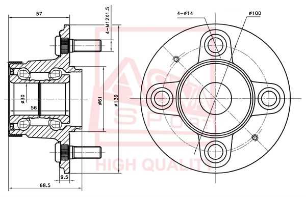 Ступица задняя с магнитным кольцом абс <b>ASVA HNWHGEMR</b> - изображение