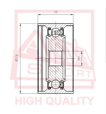 Ролик натяжной <b>ASVA TYBP017</b> - изображение
