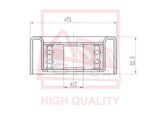 Ролик натяжной <b>ASVA TYBP028</b> - изображение