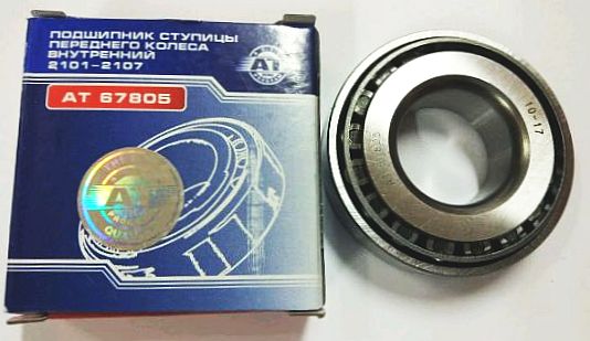 Подшипник передней ступицы ВАЗ 2101-2107, 1111 внутренний конический 7805 AT AT67805 (2101-3103020) - изображение 2