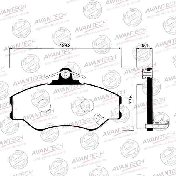Тормозные колодки Avantech <b>AVANTECH AV064</b> - изображение Тормозные колодки Avantech <b>AVANTECH AV064</b> - изображение