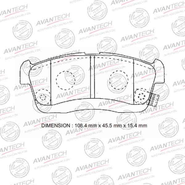 Колодки тормозные дисковые передние AVANTECH AV1060 - изображение