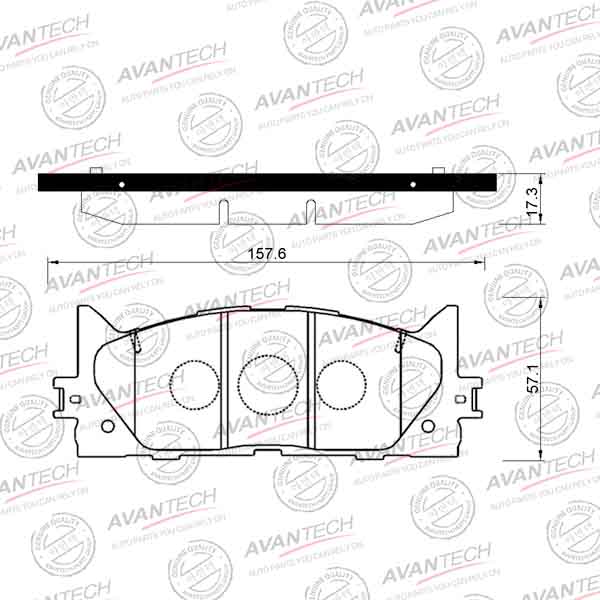 Колодки тормозные дисковые передние AVANTECH AV1097 - изображение