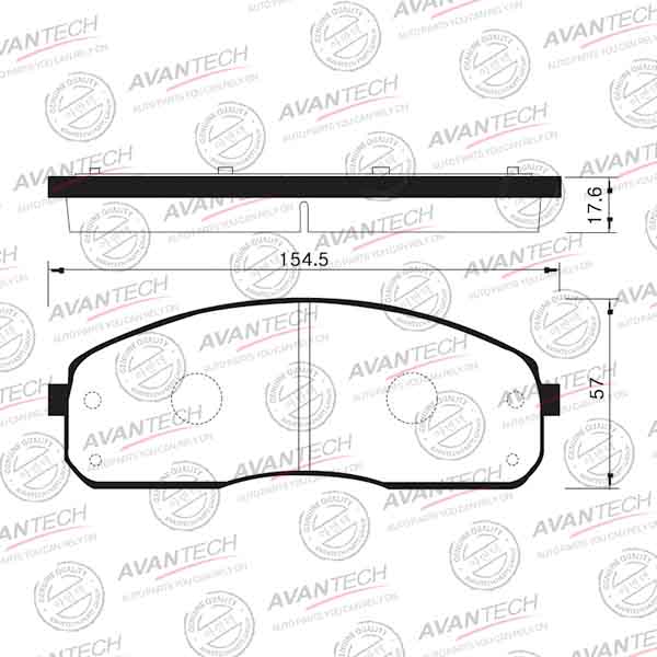 Колодки тормозные дисковые передние AVANTECH AV170 - изображение Колодки тормозные дисковые передние AVANTECH AV170 - изображение
