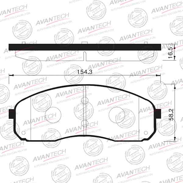 Колодки тормозные дисковые передние AVANTECH AV172 - изображение