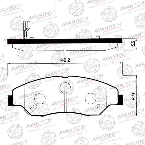 Тормозные колодки Avantech <b>AVANTECH AV184</b> - изображение
