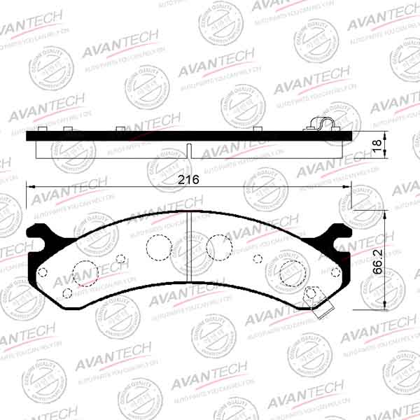 Колодки тормозные дисковые передние AVANTECH AV201 - изображение Колодки тормозные дисковые передние AVANTECH AV201 - изображение
