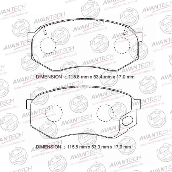 Колодки тормозные дисковые передние AVANTECH AV429 - изображение