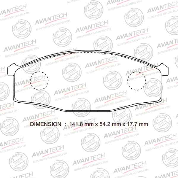 Колодки тормозные дисковые передние AVANTECH AV724 - изображение