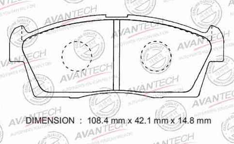 Колодки тормозные дисковые передние AVANTECH AV739 - изображение 2