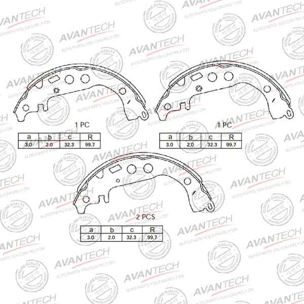 Колодки тормозные барабанные задние AVANTECH AVS0103 - изображение