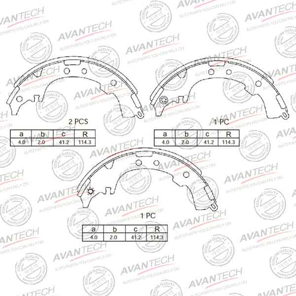 Колодки тормозные барабанные задние AVANTECH AVS0105 - изображение