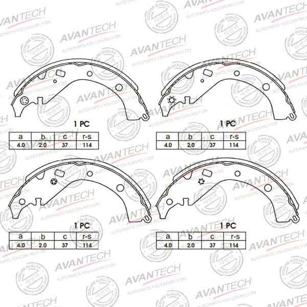 Колодки тормозные барабанные задние AVANTECH AVS0106 - изображение