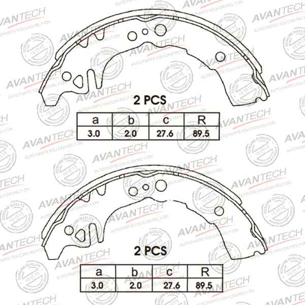 Колодки тормозные барабанные задние AVANTECH AVS0108 - изображение