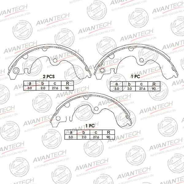 Колодки тормозные барабанные <b>AVANTECH AVS0109</b> - изображение Колодки тормозные барабанные <b>AVANTECH AVS0109</b> - изображение
