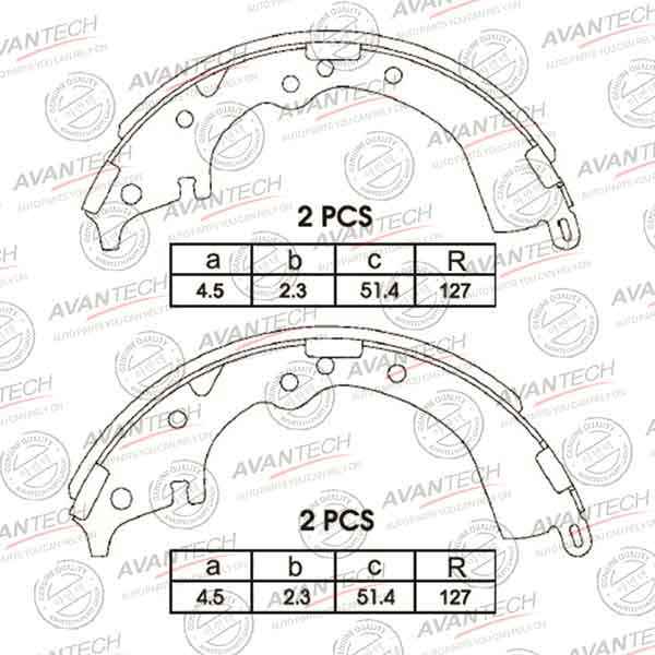 Колодки тормозные барабанные <b>AVANTECH AVS0111</b> - изображение