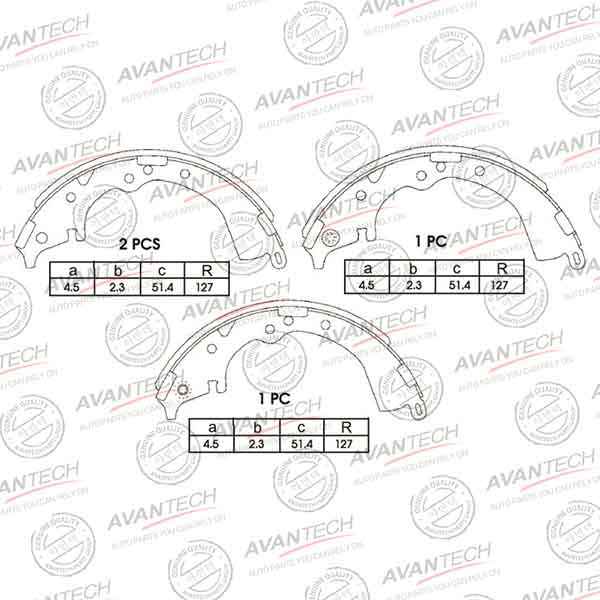 Колодки тормозные барабанные задние AVANTECH AVS0113 - изображение