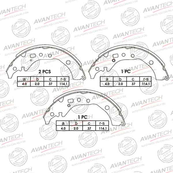 Колодки тормозные барабанные задние AVANTECH AVS0120 - изображение