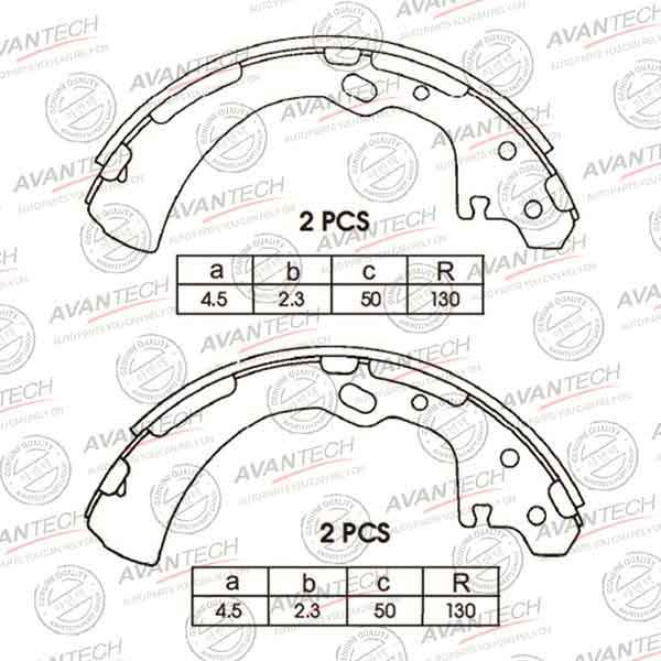 Колодки тормозные барабанные <b>AVANTECH AVS0204</b> - изображение