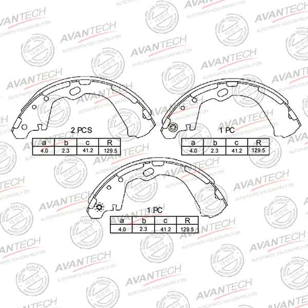 Колодки тормозные барабанные задние AVANTECH AVS0205 - изображение