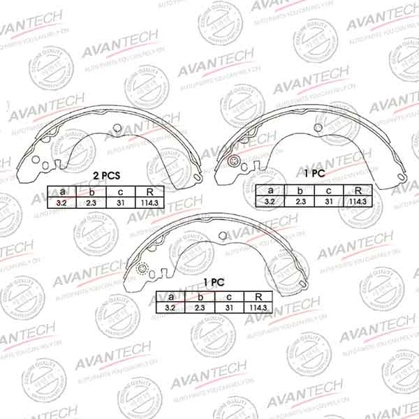 Колодки тормозные барабанные задние AVANTECH AVS0501 - изображение