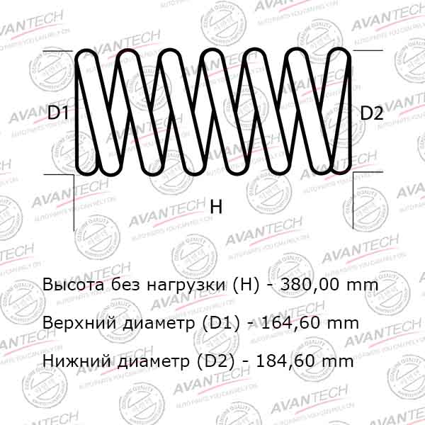 Комплект усиленных пружин подвески AVANTECH HS0123F - изображение